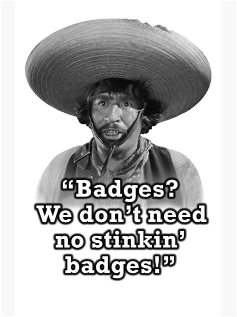 We Don t Need No Stinking Badges