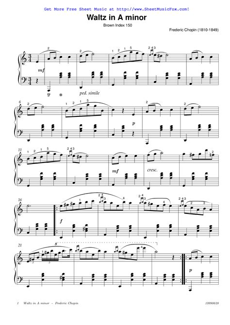 Chopin Waltz in A Minor Ringtone