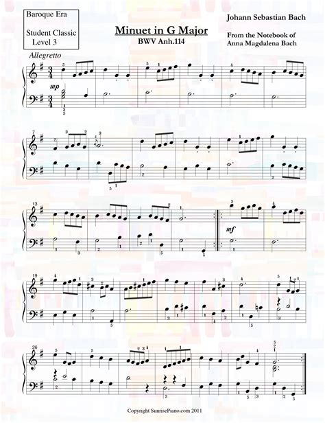 Bach Minuet in G major Ringtone