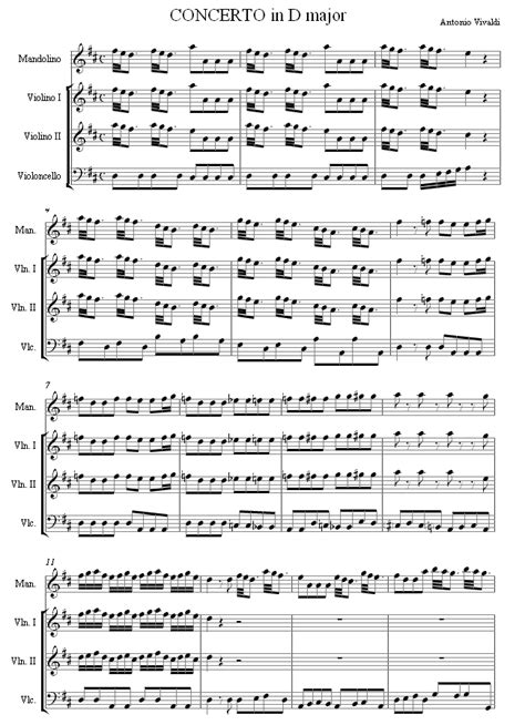 Vivaldi Concerto for Mandolin and Strings in D Ringtone